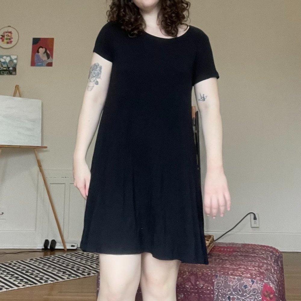 Old Navy Black T-Shirt Dress